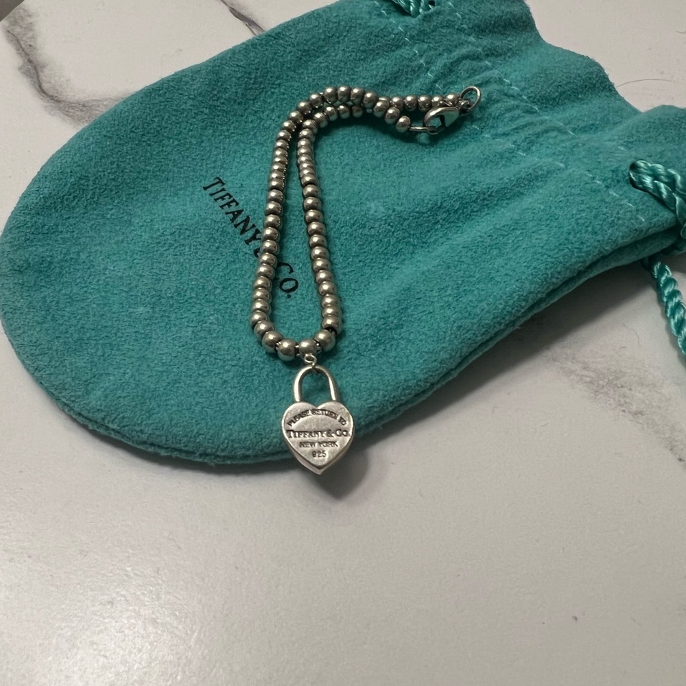 Tiffany Heart Tag Bead Bracelet